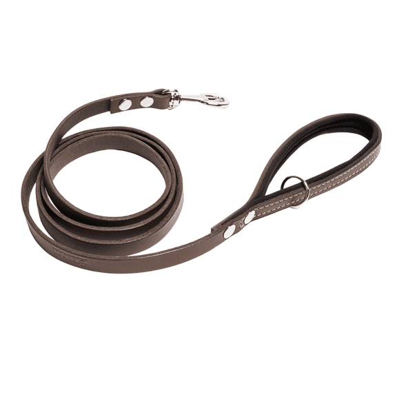Filbert Genuine Leather Dog Leash, Strong Leather Leash for Small, Medium, Large Breed Dogs, 5.3ft, Soft and Comfortable, Durable, Heavy Duty, Brown