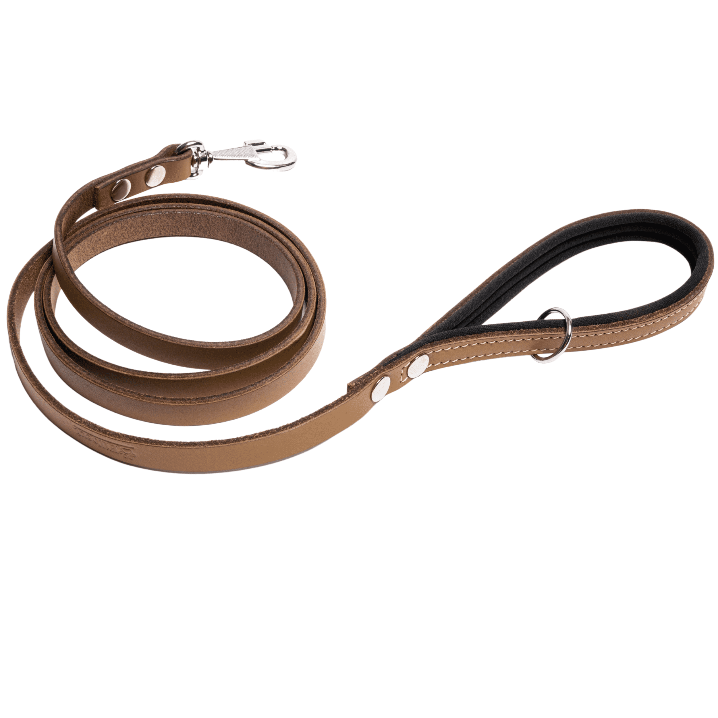 Filbert Genuine Leather Dog Leash, Strong Leather Leash for Small, Medium, Large Breed Dogs, 5.3ft, Soft and Comfortable, Durable, Heavy Duty, Camel
