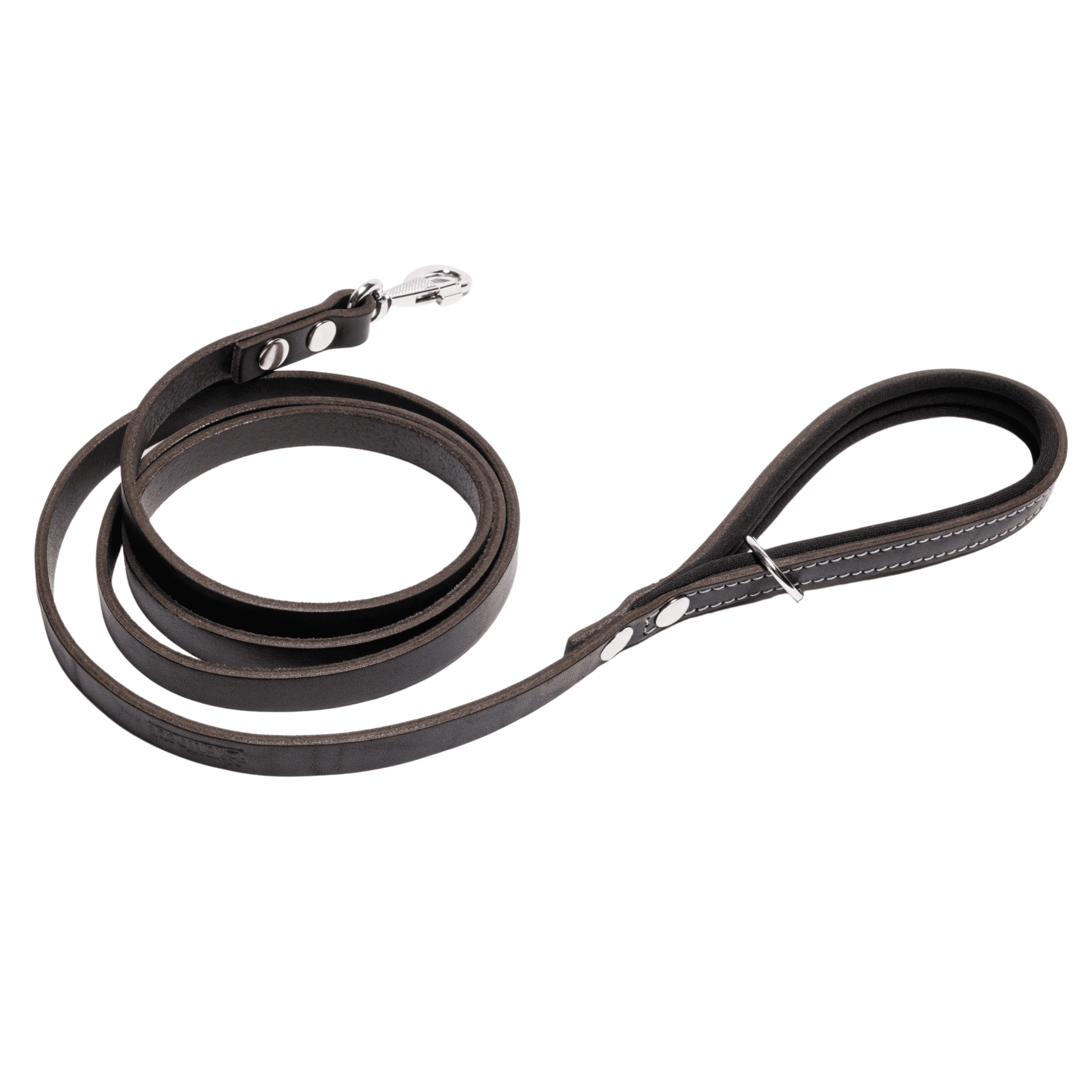 Filbert Genuine Leather Dog Leash, Strong Leather Leash for Small, Medium, Large Breed Dogs, 5.3ft, Soft and Comfortable, Durable, Heavy Duty, Black
