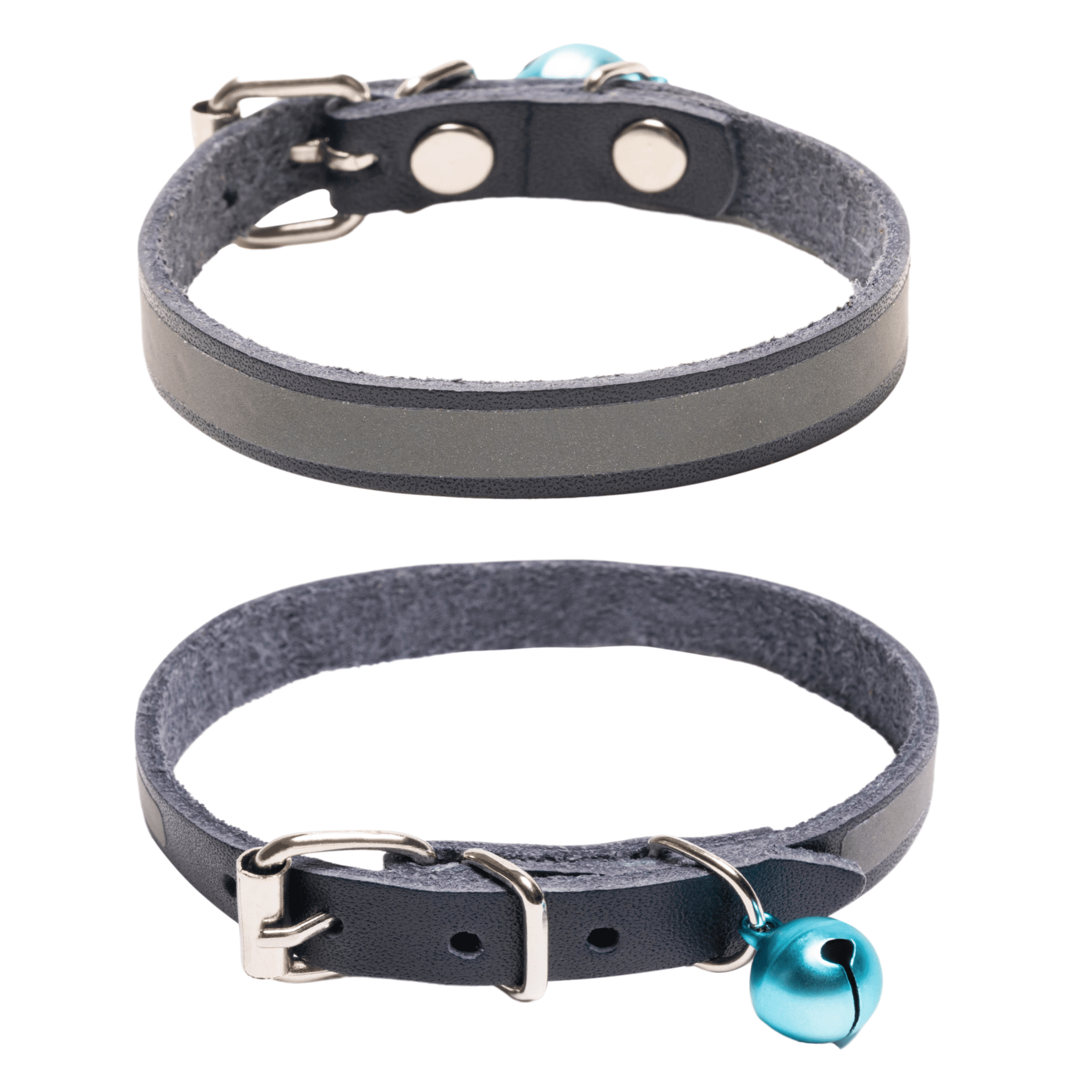 Filbert Leather Cat Collar, Reflective Cat Collar, Leather Cat Collar