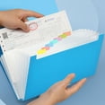 thumbnail image 1 of File B6 Accordian File Folder Bill Organizer 13 Pockets Expanding File Case With Waterproof Cover Accordion Document Organizer Comes With Sticker Sheet For Home Office School, 1 of 7