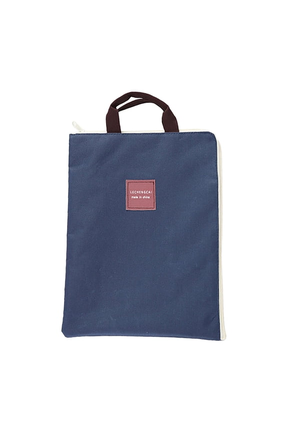 File Bags Office | Cxui Multilayer Canvas Briefcase with Zipper, Laptop & Document Organizer for Business Travel, Lightweight Portable File Holder with Multiple Pockets