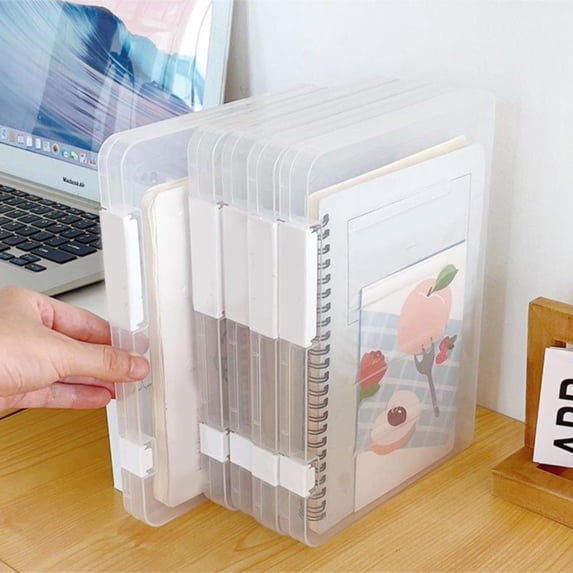 File Box,File Organizer Box,Plastic File Storage Box,6.57"x9.44" Transparent Documents Box,File Holder Box,Documents Holder