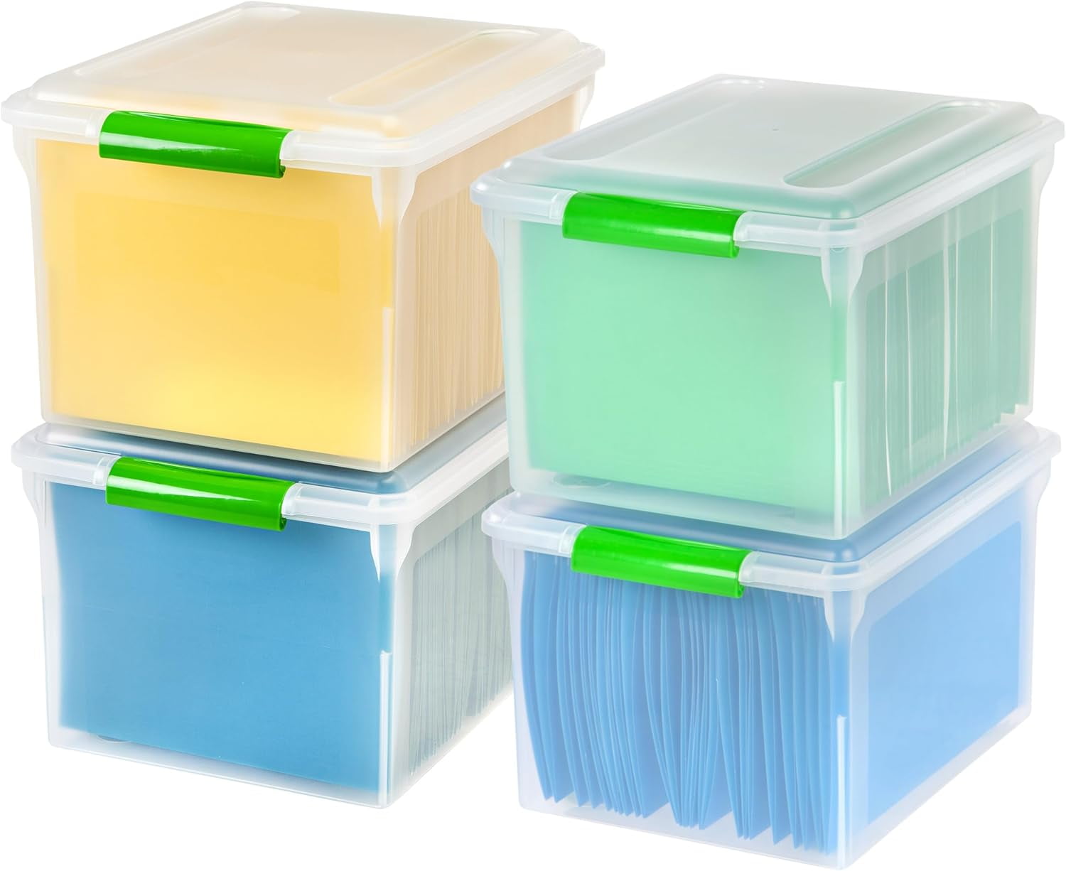 File Box File Organizer Plastic File Box for Letter/Legal File, BPA ...