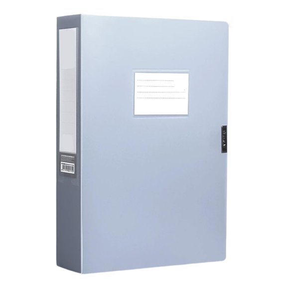 File Box Foldable with Writable Label Panel and Pull Tab for Office Home