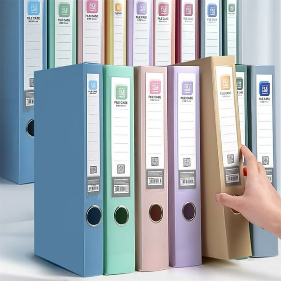 File Box Plastic - File Organizer Box Foldable A4 Document Storage Holder, Plastic File Storage Box - Thickened Magazine Holder Desktop Supplies, Vintage Deep 1.4in Dark Green 9.2x1.4x12.2", 1Pcs