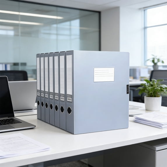 File Box Thickened Polypropylene Office Supplies Foldable A4 Retro Style Document Box For Plastic File Storage M