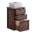 thumbnail image 1 of File Cabinet, 15.7"D x 17.7"W Filing Cabinet with 3 Drawers, Printer Stand for Home Office, Dark Brown, 1 of 6