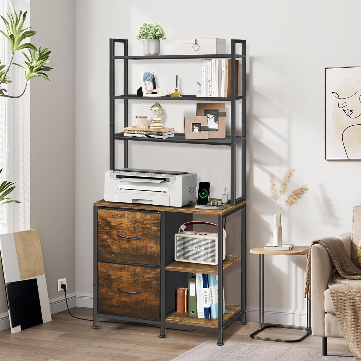 File with Charging Station, Vertical Filing for Home