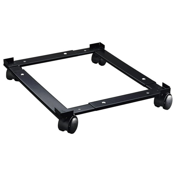 File Cabinet Dolly - Adjustable Mobile File Caddy - Black - Fits 14.25"-18" Wide & 18"-26.5" Deep Cabinets - Heavy Duty 4 Wheel Roller UNIT