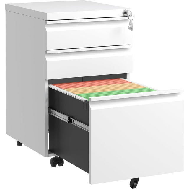 File Filing 3 Drawer with Lock No Assembly Required