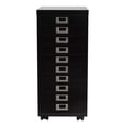 thumbnail image 1 of File Cabinet Mini 10 Tier Metal File Organizer Document Organizer with Wheel, for Home Office, Office Desk File,Black Color, 1 of 12
