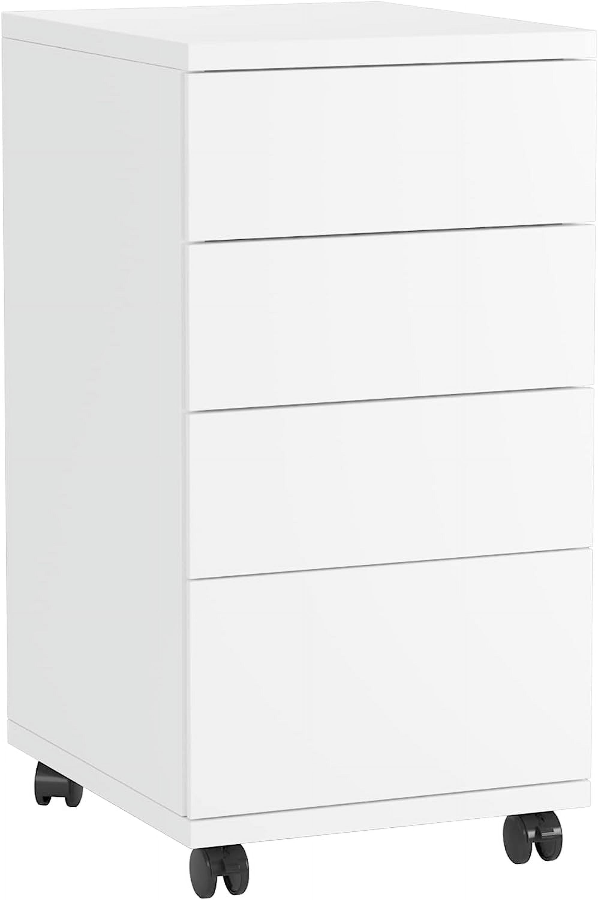 File Mobile Filing with Wheels, 4Drawer Rolling