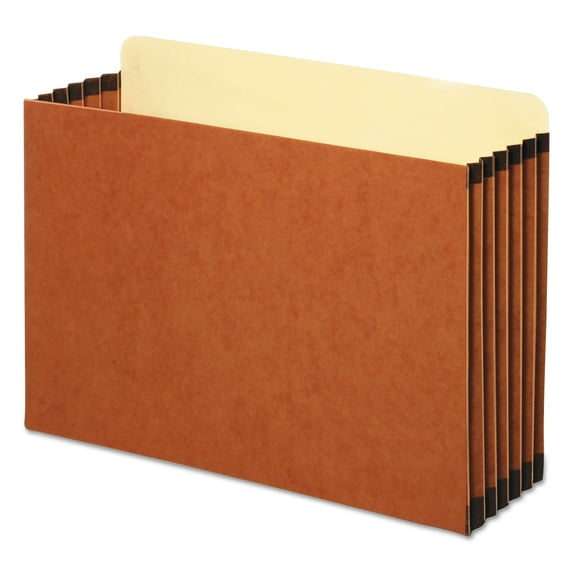 File Cabinet Pockets, 5.25" Expansion, Legal Size, Redrope, 10/box | Bundle of 5