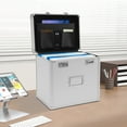 thumbnail image 1 of File Cabinet Portable Lock Storage Organizer Home Office Potable Metal Box USA, 1 of 12