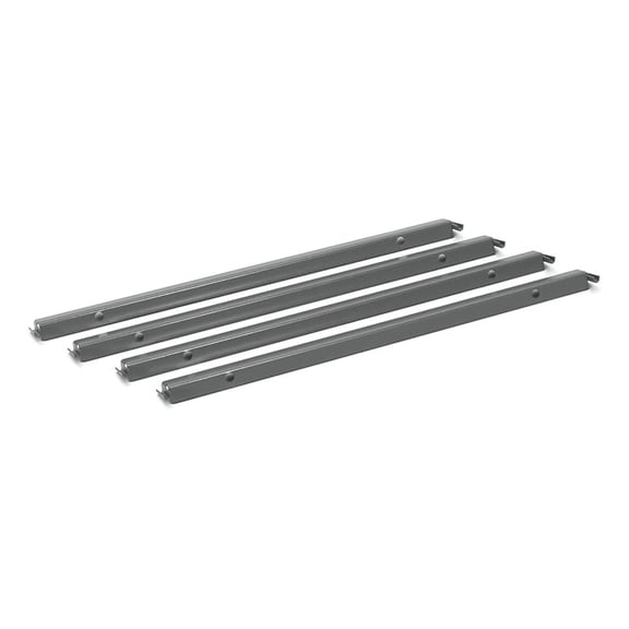 File Cabinet Rails for Hanging Files 4-Pack Front-to-Back Metal Hanging File Rails for Lateral Filing Cabinets - Side by Side Drawer File Bars for Letter Size File Storage Organization - Silver