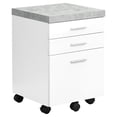 thumbnail image 1 of File Cabinet Rolling Mobile Printer Stand Office Work Laminate Grey, 1 of 3
