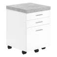 thumbnail image 1 of File Cabinet Rolling Mobile Printer Stand Office Work Laminate Grey, 1 of 12
