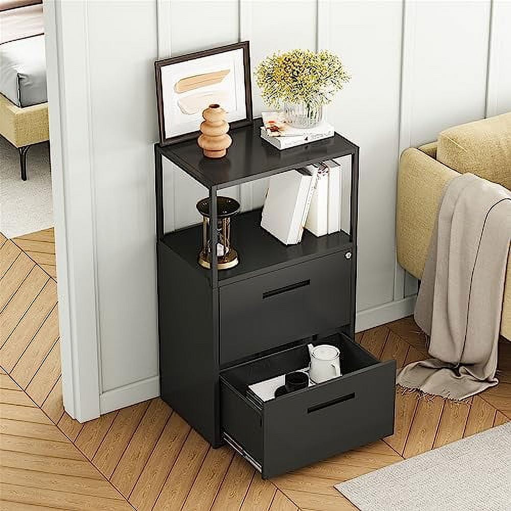 File with Shelves & 2 Lockable Drawers Home Office Lockable