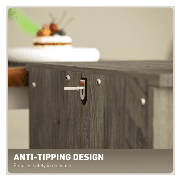 File Cabinet with Barn Door, 2-Drawer Storage Cabinet for Home Office