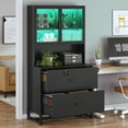 File with Power Outlets and LED Lights, Vertical Filing