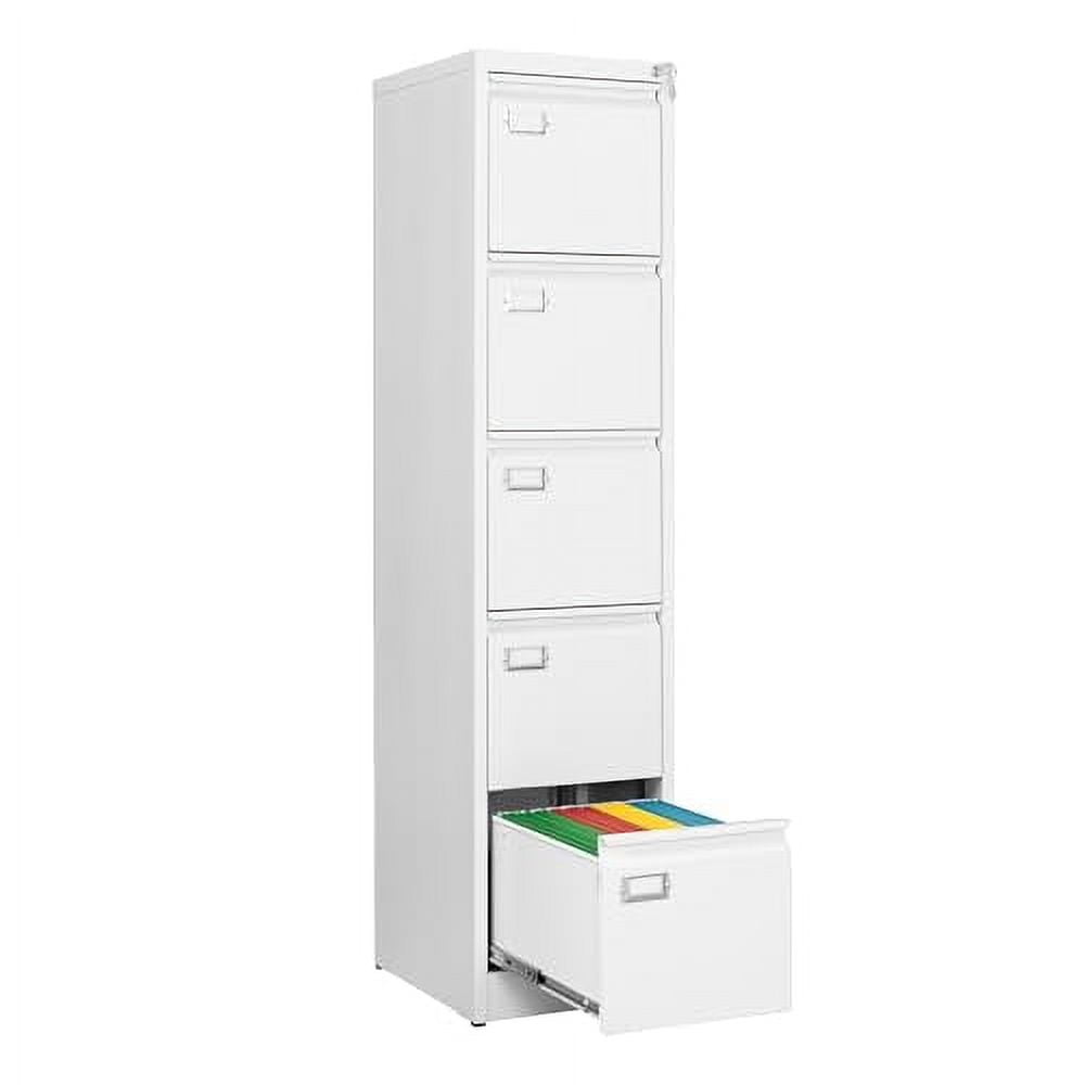 File 5 Drawers Vertical 17.8" Deep Lockable Filing