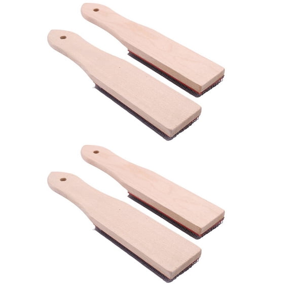 File Card Brush Steel Card File Brush Cleaner Chip Metal Bits Cleaning 8.26 Inch Length, 4 Pieces,4 x File cleaner,Random Color