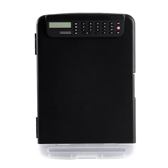 File Case with Clipboard and Calculator Water Resistant File Organiser Box Clipboard Writing Board for Office 250x365mm