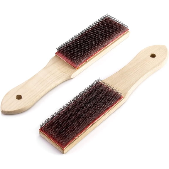 File Cleaner Carded, 2 Pack, 8" Universal File Card and Brush