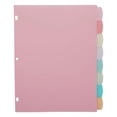 thumbnail image 1 of File Dividers,3 Hole Plastic File Dividers,Big Tab Write & Erase Plastic Dividers,3 Ring Binder Dividers with Tabs,Plastic File Dividers Binder Index Dividers with Tab,A4 Letter Size,8 Sheets, 1 of 5