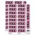 thumbnail image 1 of File Double Border Sticker Set - Light Pink - Matte Finish - 2.00" Large, 1 of 7