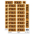 thumbnail image 1 of File Double Border Sticker Set - Orange - Matte Finish - 2.00" Large, 1 of 7