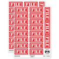 thumbnail image 1 of File Double Border Sticker Set - Red - Matte Finish - 2.00" Large, 1 of 7