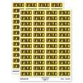 thumbnail image 1 of File Double Border Sticker Set - Yellow - Matte Finish - 1.25" Mini, 1 of 7