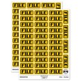 thumbnail image 1 of File Double Border Sticker Set - Yellow - Matte Finish - 1.5" Small, 1 of 7