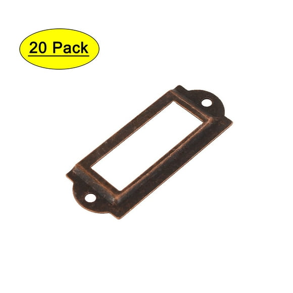 File Drawer Label Tag Name Card Holder Copper Tone 20Pcs