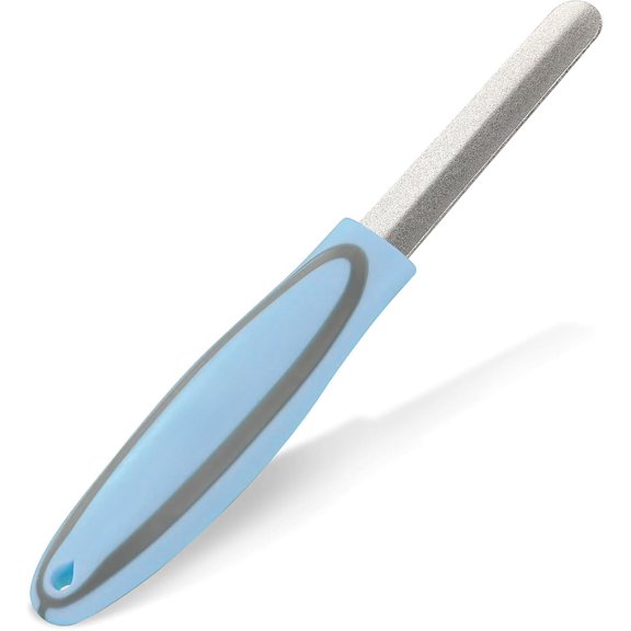 File, Finish,Professional Stainless Steel  Files Double Sided,TPR Non-Slip Handle,for Women Men Dogs and Cats