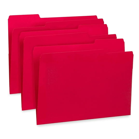 File Folder, 1/3 Cut Tab File Folders Letter Size, Folders with Tab, Great for Organizing and Easy File Storage