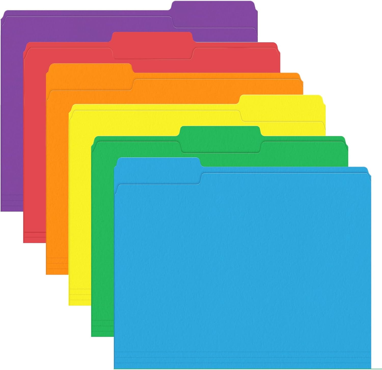 File Folder, 120 Pack Colored File Folder, 1/3 Cut Tab, Letter Size ...