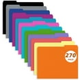 thumbnail image 1 of File Folder, 270 Pack Colored File Folder, 1/3 Cut Tab, Letter Size, Assorted 12 Colors Filing Folder for Office School Business, 1 of 7