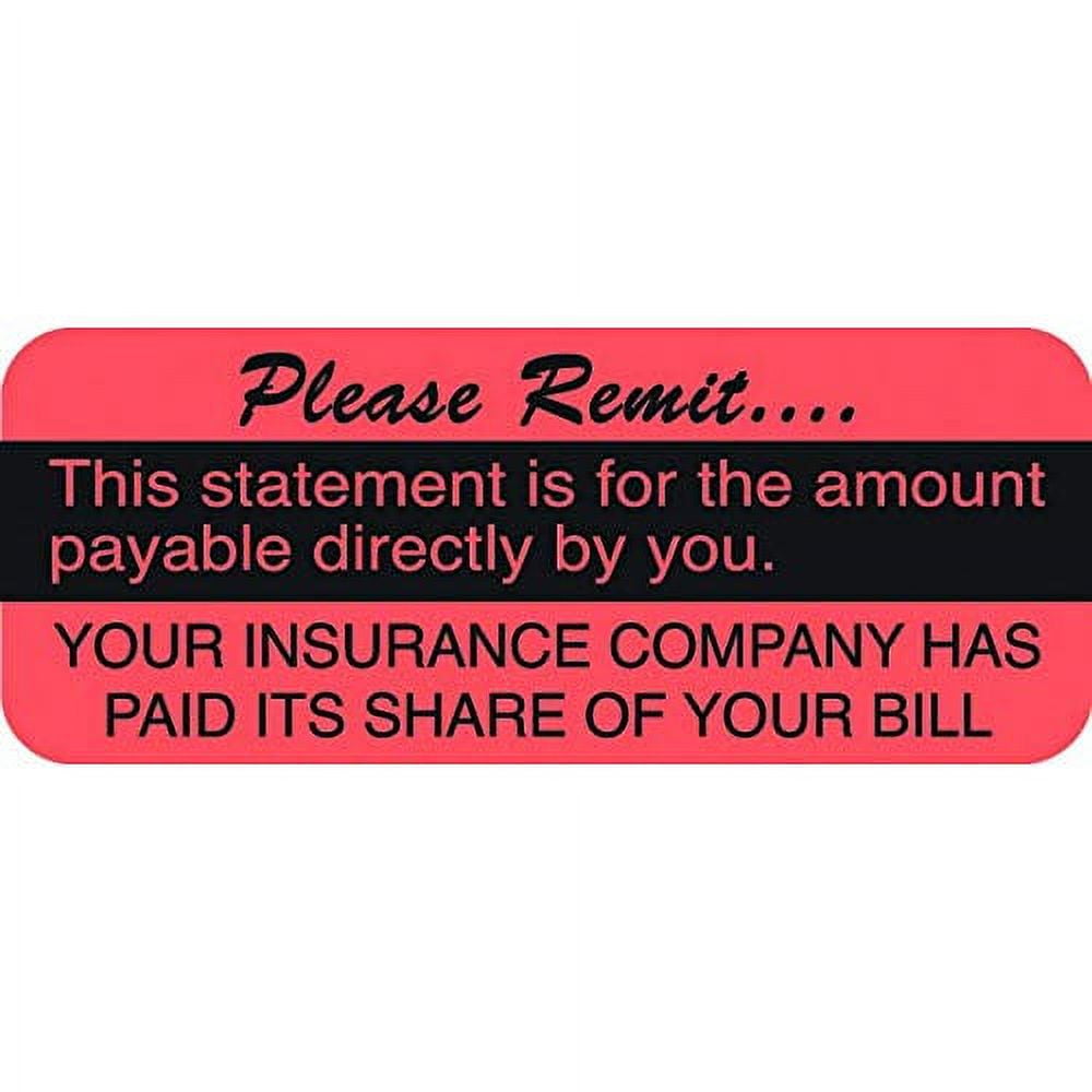 File Folder Chart Labels, A1027, Please Remit, Billing And Collection