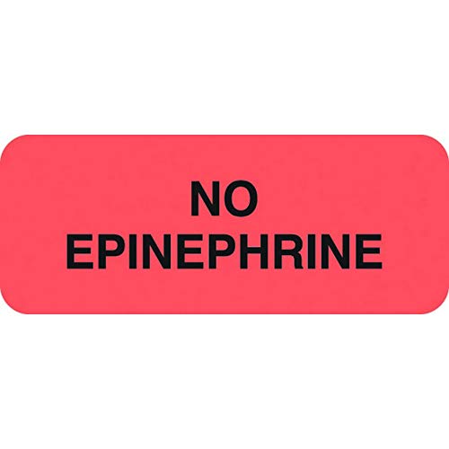  File Folder Chart Labels, A1034, No Epinephrine, Medical Chart