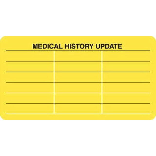  File Folder Chart Labels, MAP3600, Medical History, Medical Chart