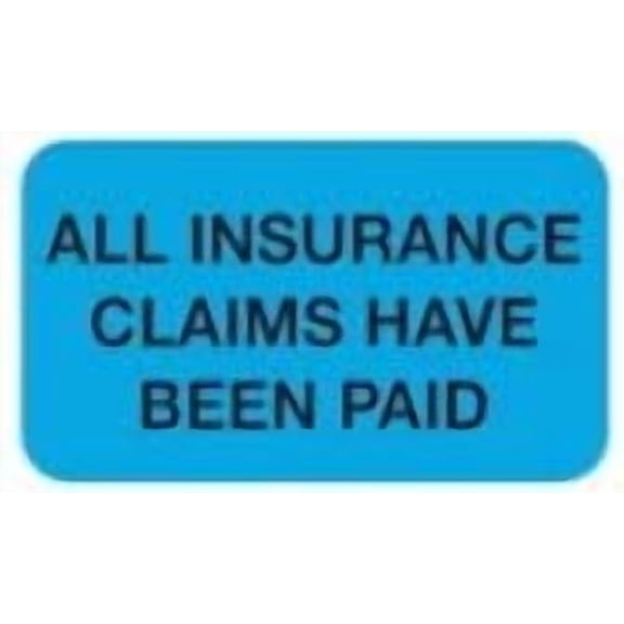 - File Folder Chart Labels, MAP3890, Patient Information, Medical Insurance Patient Responsibility Stickers, Fluorescent Blue/Black, 1-1/2" x 7/8", 250 per Box