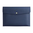 thumbnail image 1 of File Folder, Document Holder, PU A4 Waterproof Portfolio Envelope Folder Storage Document with Removable Hand Strap Navy, 1 of 6