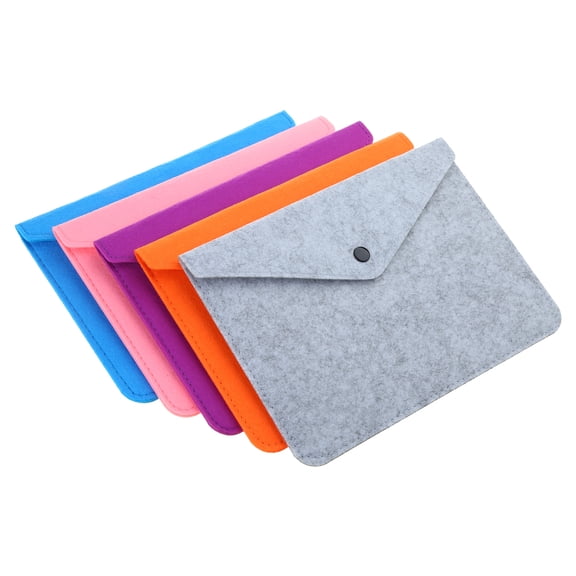 File Folder Felt Storage Case Bag Utility Bags Felt Wallet Envelope File Document Holder Storage Pouch for Family