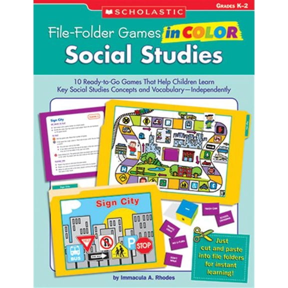 Pre-Owned Social Studies, Grades K-2: 10 Ready-To-Go Games That Help Children Learn Key Social Studies Concepts and Vocabulary--Independently! (Paperback) 043951763X 9780439517638