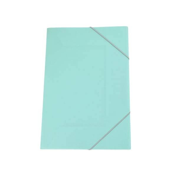 File Folder, Heavy Duty Macaron Thickened Tear-Resistant Plastic Document Organizer with Elastic Cord, Waterproof File Pocket, A4 Size 12.4" X 9.3", 1 Pack for School Office Business