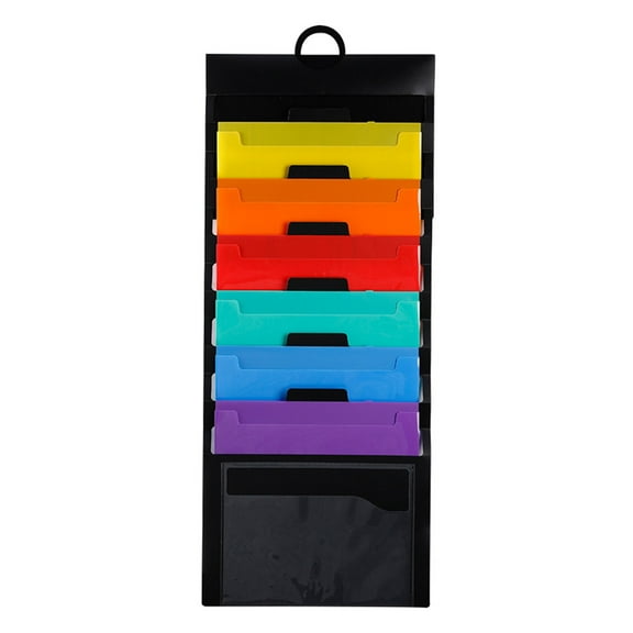 File Folder Holder Over The Door File 6 Storage Pocket Chart for Home Dormitory Saving Space