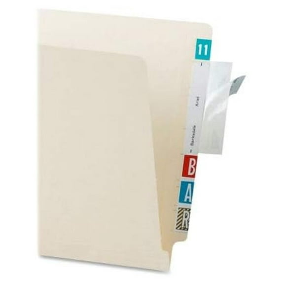 File Folder Label Protectors - Self-Adhesive Top Tab Labels, 500 Pack - Clear Polypropylene File Labels for Office, Home, School Organization - Durable Label Covers